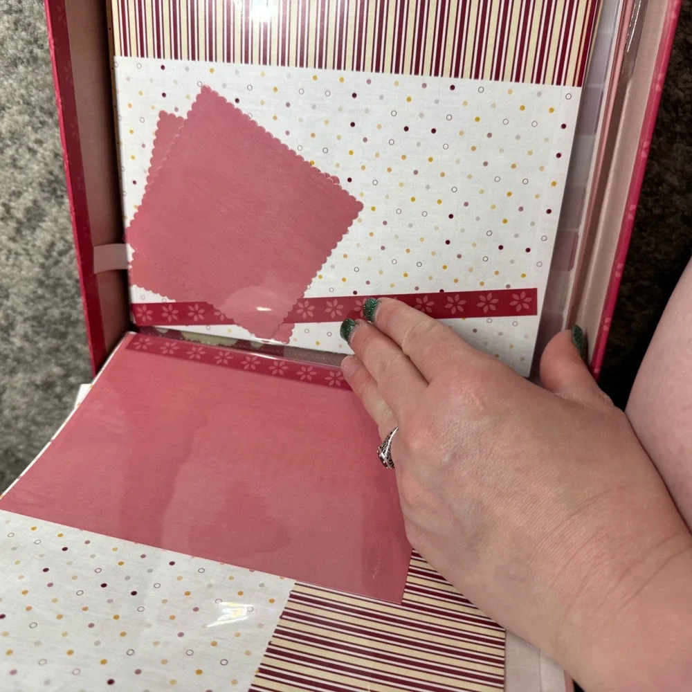 Colorbok Pink Floral Pre-Designed Scrapbook Album Kit 8x8 16 Pages‎ with Accents